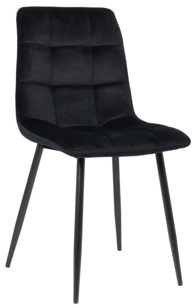 BHM Germany Jedálenská stolička Tilde, zamat, čierna
